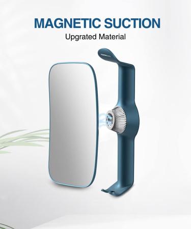 TOUCHBeauty 3X Shower Mirror with Razor Holder - 360 Degree Swivel, Larger Size 11, Blue Men's Bathroom Accessories - Buy Online on GoSupps.com