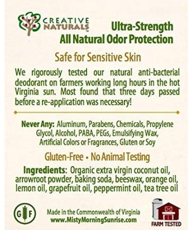 3-Day Natural Deodorant - New Softer Formula - All Natural Farm Tested (2.5 oz Stick) Gluten Free Aluminum Free (Refresh) - Buy Online on GoSupps.com