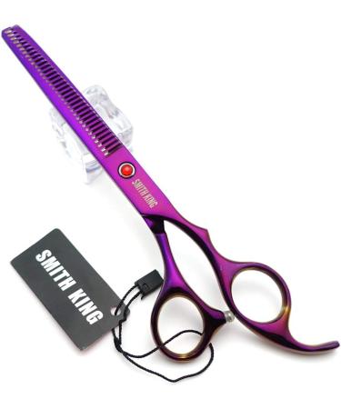 7.0 Inch Hair Scissors Set - Hair Cutting & Thinning Scissors with Razor Combs - Purple | International Shipping - Buy Online on GoSupps.com