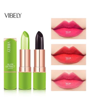 Vibely Aloe Vera Lipstick Set - 3pcs Color Changing Lip Balm | Long Lasting Moisturizer for All Skin Tones - International Shipping - Buy Online on GoSupps.com