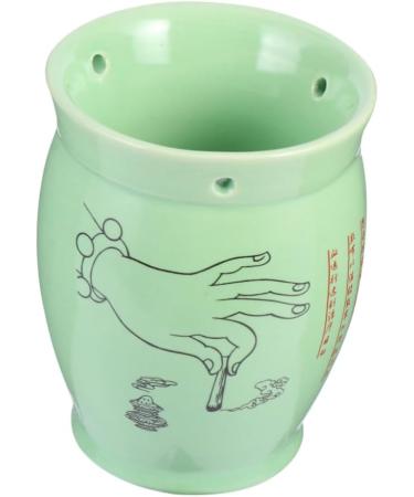 Moxibustion Scratch Cups - JECOMPRIS 2 Pack Ceramic Moxa Stick Holders for Massage - Green Moxa Burner Box 9.5x7.3cm - Buy Online on GoSupps.com