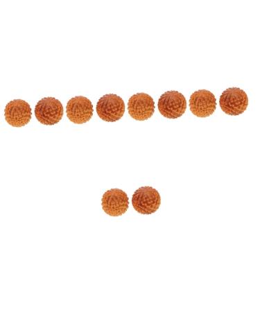 FRCOLOR 10 STK massage globe Hand massage ball Handic acupuncture ball Durian -shaped handballs massage device massage roller made of wood Durian -shaped massage balls yoga hand needle wooden body fitness