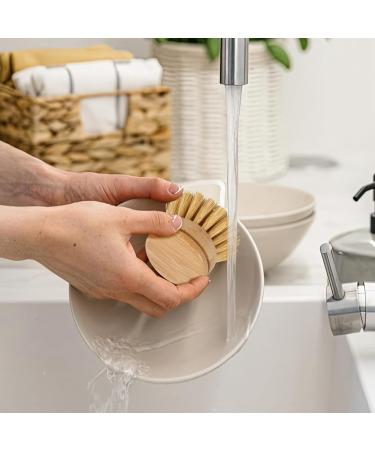 tibiu 6Pcs Soft Sisal Bristle Dish Natural Washing Brush Eco-Friendly Washing Up Brush Replacement - Buy Online on GoSupps.com