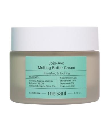 Meisani Jojo-Avo Melting Butter Cream Cr me hydratante et nourrissante l'avocat et la centella asiatica pour peaux sensibles et d shydrat es 50 ml