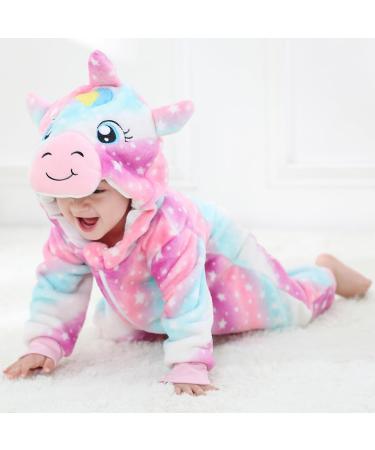 Baby Girls Toddler Hooded Fleece Sleepsuit Onesie | Pink Flannel Pyjamas Jumpsuit 12-18 Months - Buy Online on GoSupps.com