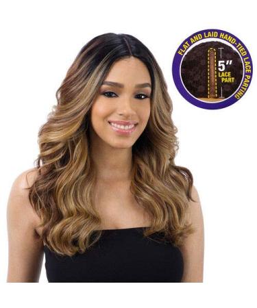 FreeTress Equal Lace Valentino Wig in FFHotchoco - 5 Deep Part Lace Synthetic Hair - Buy Online on GoSupps.com