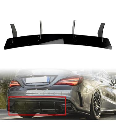 SIKUAI ABS Car Rear Spoiler Shark Fins Wing Black Bumper Diffuser Auto Bumper Lip Diffuser for Benz CLA Class W117 C117 CLA180 CLA220 CLA250 CLA260 CLA200 CLA45 AMG Sedan 2013-2019 - Buy Online on GoSupps.com