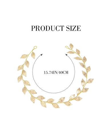 Yean Gold Leaf Wedding Headband for Bridesmaid and Flowergirls - 15.7 Inches - Buy Online on GoSupps.com