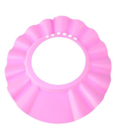 HOOYEE Safe Shampoo Shower Bathing Protection Bath Cap Soft Adjustable Visor Hat for Toddler, Baby, Kids, Children (pink)