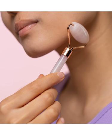 Face Massager Roller Jade Roller for Face Eyes Neck Facial Beauty Roller Skin Care Tools Face Roller Beauty Skincare Massager Tool Self Care Gift for Men Women (Pink) Pink Roller - Buy Online on GoSupps.com