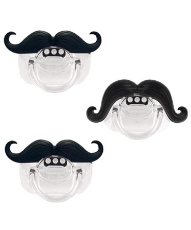 3pcs Mustache Pacifier  Gentleman Mustache Baby Pacifier  Pacifier 0-36 Months  Gift Pacifiers for Boys and Girls Mustache-3pcs