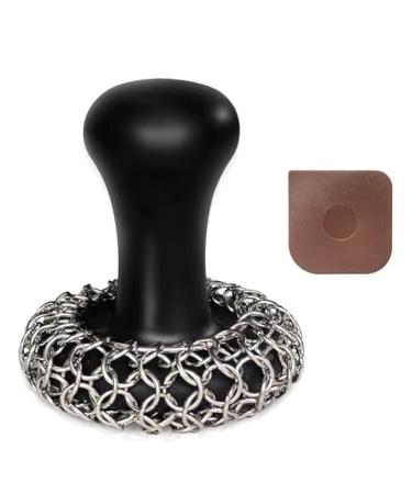 ecaqlin Premium Cast Iron Scrubber Efficient Chainmail Skillet Cleaner for Cooking Pans