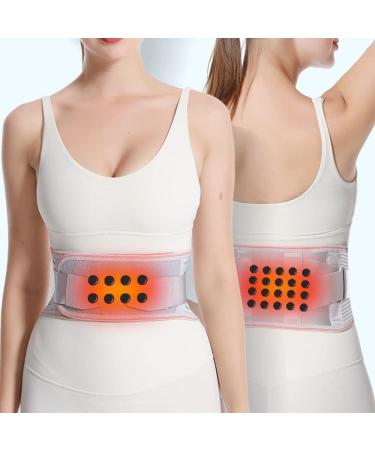 Self-Heated Lower Back Support for Pain Relief - 28 Magnet Lumbar Pegs Waist Decompression - Gray XL for Men & Women - Buy Online on GoSupps.com