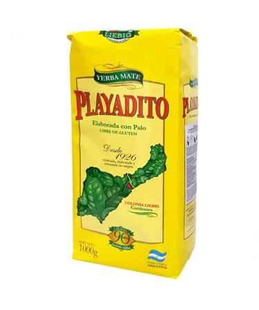 Playadito Mate tea playadito 1 Kg (10x1Kg) - Playadito Yerba Mate - 10 x 1 Kilo - Total 10 Kgs - The most popular Yerba in Argentina