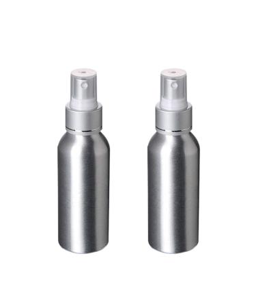 Minkissy 2 pieces of empty spray bottles made of aluminum alloy Portable refillable make-up containers for liquid perfection alcohol cleaning products 120 ml