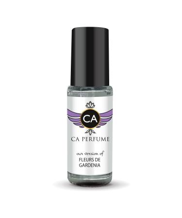 CA Perfume Impression of Fleurs De Gardenia For Women Replica Fragrance Body Oil Dupes Alcohol-Free Essential Aromatherapy Sample Travel Size Concentrated Long Lasting Attar Roll-On 0.14 Fl Oz/4ml-X1