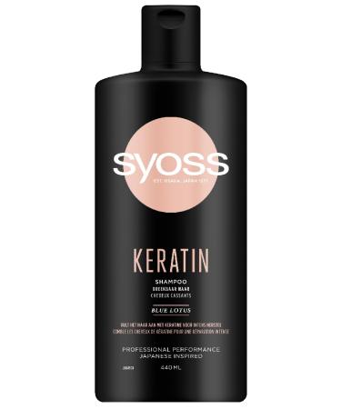 Schwarzkopf Syoss Keratin Shampoo for Dry, Lifeless Hair 440 ml Pack of 6