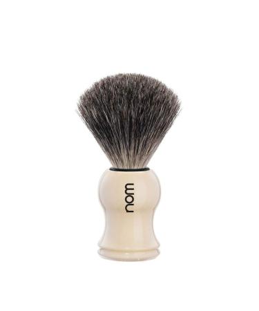 nom - Shaving brush - GUSTAV series - Pure badger hair - Plastic cream