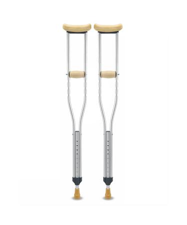 Underarm Crutches Aluminum Adjustable Frame Medical Crutches for Young Lightweight Crutches with Comfortable Underarm Pad and Handgrip 1 Pair (Size : 110cm/43inch(2 counts)) anniversary Lucky Star