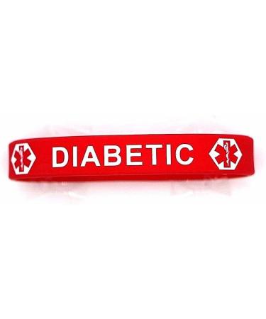 Diabetic Medical Alert Bracelet - Emergency Wristband for Diabetes (DB-121) - International Shipping Available - Buy Online on GoSupps.com