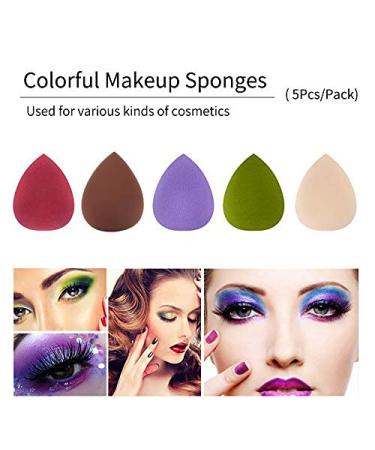 BABA Luxury Beauty Sponge Set - Non-Allergenic Makeup Blenders for Flawless Foundation Application | Multi-Colored Set of 5 - Buy Online on GoSupps.com