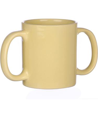 Dual Handle Mug for Tremors Relief | Microwave Safe 11.83 US Fl. Oz. (350 Ml) BPA-Free | Light Lemon Color - Buy Online on GoSupps.com