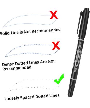 NOLITOY Cosmetic Liner 50 pcs Fine Markers Embroidered Waterproof Brow Mark Water-resistant Tattoos Beauty Marker - Buy Online on GoSupps.com