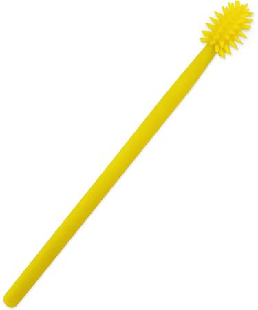 Cat Toothbrush | 360-Degree Head for Deep Cleaning | Safe Food Grade Silicone | Brush Away Bad Breath | Yellow | 1 Pack - Buy Online on GoSupps.com