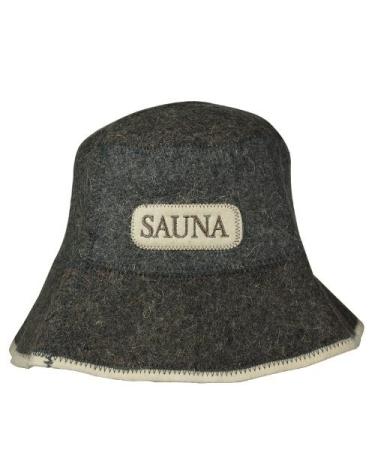 Sauna hat with *SAUNA* embroidery made of felt felt cap sauna hat 100% felt - Buy Online on GoSupps.com