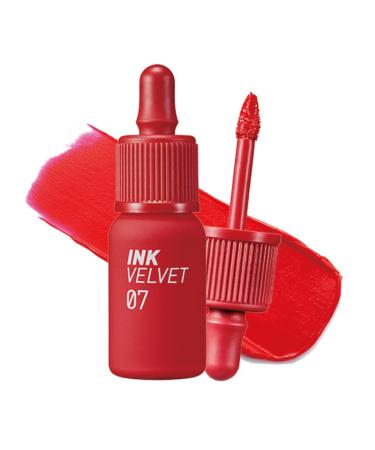 Peripera Ink the Velvet Lip Tint | High Pigment Color  Longwear  Weightless  Not Animal Tested  Gluten-Free  Paraben-Free | 007 GIRLISH RED  0.14 fl oz