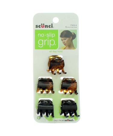 Scunci No-Slip Grip Mini Jaw Clips  5 Count (Pack of 1)