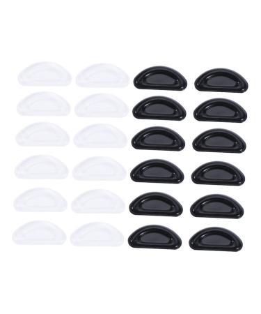 Fomiyes 12 sentences nose protection for glasses Self-adhesive nasal pads made of silicone for glasses Schnapps glasses bracket pod made of silicone anti-nose pads sunglasses glass