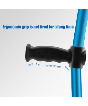 Forearm Crutch Portable Folding Walking Crutch for Adult Adjustable Telescopic Underarm Cane Crutch for Seniors Disabled Elderly Blue Lucky Star Selfless dedication - Buy Online on GoSupps.com