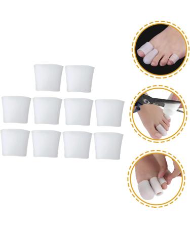 Healvian 10pcs Toe Cover & Separator Set - Bunion & Corn Protectors - Silicone Gel Sleeves - Toe Spreader Braces - White - 1.7x1.5cm - Buy Online on GoSupps.com