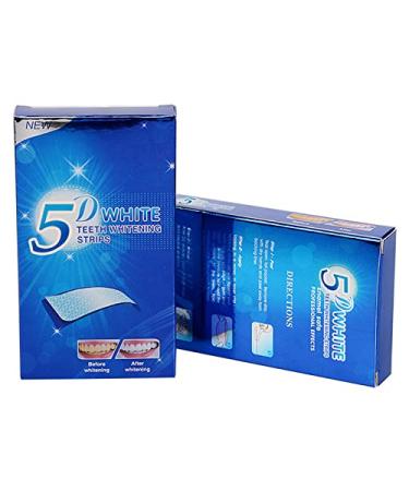 5D Gel Teeth Whitening Strips White Tooth Dental Kit Oral Hygiene Care Strip for False Teeth Veneers Dentist Seks Whiten Gel 7 Bags of 14 Tablets