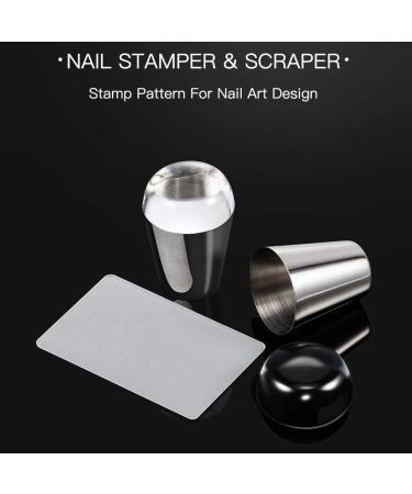 Clear Nail Art Stamper Set - DIY Nail Stamping Tool Kit for Beautiful Designs | International Shipping Available - Buy Online on GoSupps.com