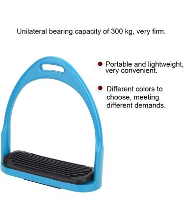 Pssopp Horse Riding Stirrups Anti-rust Aluminum Equestrian Stirrup Colorful Horse Riding Racing Equipment Saddle Accessories with Rubber Pad(Blue) - Buy Online on GoSupps.com