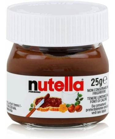 FERRERO Nutella Pack of 26 miniature glass jars 25g hazelnut cream and chocolate spread. Promoo - Buy Online on GoSupps.com
