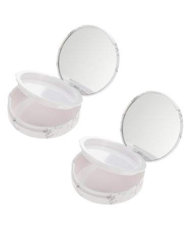 Beavorty 2pcs Storage Box Cosmetic Powder Case Powder Puff Case Powder Compact Case DIY Powder Case