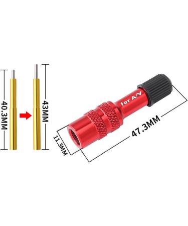 Aluminum Alloy Bike Front Fork Valve Adapter | Bicycle Fork Inflatable Valve Converter Nozzle Accessory - Black - Buy Online on GoSupps.com