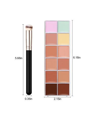 Jutqut 12 Color Correcting Concealer Palette - Cream Contour Makeup for Skin Tone Correction, Under Eye Concealer Kit for Dark Circles & Blemishes - 12 Colors Light to Dark - Buy Online on GoSupps.com