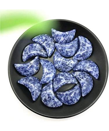 Natural Crystal Rough 1PC Natural Blue Dot Jasper Moon Shaped Crystal Gemstone Stones Decor Crafts Natural Stones and Crystals - Buy Online on GoSupps.com