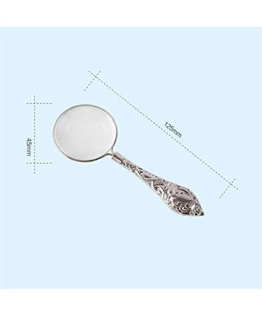 Glass Handheld 4 Times Reading Glass 45mm Metal Handle Children Students Loupe Good Times - Buy Online on GoSupps.com