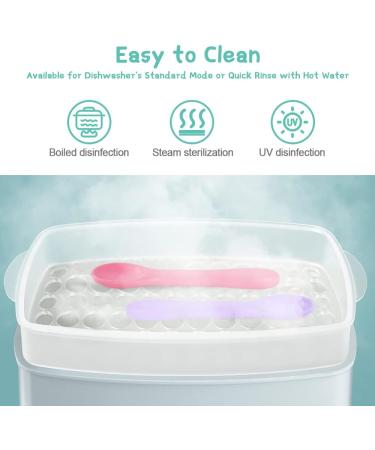 Vicloon Baby Spoons 7 Pcs - Silicone Self-Feeding Weaning Spoons for Kids & Infants - Training Spoon Set for Toddlers - Light Color - Buy Online on GoSupps.com