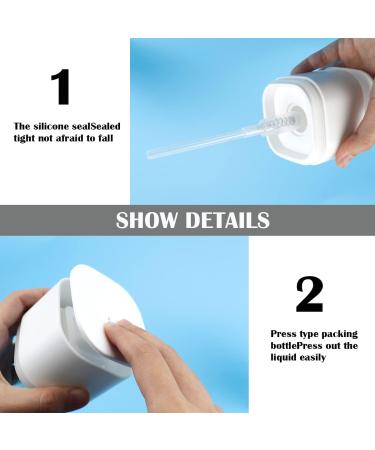 FERCAISH Push Down Liquid Dispenser Hand Press Detergent Box Travel Cosmetics Dispenser Bottle - Lockable Pump Dispenser Bottle for Nail Polish Remover Alcohol or Other Liquids (White) - Buy Online on GoSupps.com