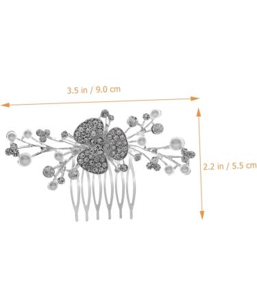 Didiseaon Rhinestone Five-tooth Hair Comb Hair Combs for Women Accessories Hair Jewels for Women Hair Comb Clip Side Hair Comb Tiara Hair Accessories Pearl Bride Alloy Hair Piece - Buy Online on GoSupps.com