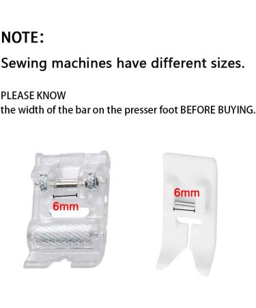 2 Pcs Roller & Zigzag Teflon Sewing Machine Presser Foot Set - Compatible with Singer, Brother, Babylock, & More - Low Shank Simplicity Sewing Machine Accessories - Buy Online on GoSupps.com