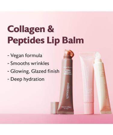 milktouch Vegan Glow Up Collagen Lip Balm Hydrating Lip Care with Collagen Peptide PDRN Cica & Shea Butter for Dry Lips Repair Anti-Aging Non-Sticky Moisturizer for Fuller Lips(15g) #Vanilla Cake - Buy Online on GoSupps.com