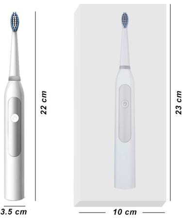 Kabinga Blue Electric Ultrasound Toothbrush - Automatic Battery-Operated 2 Brush Heads - International Shipping Available - Buy Online on GoSupps.com