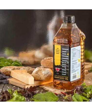 Hillfarm Extra Virgin Cold Pressed Rapeseed Oil | Rich in the 3 Omega's | Golden in Colour | Buttery in Taste | Fry | Roast | Dress & Bake | 2L - Buy Online on GoSupps.com
